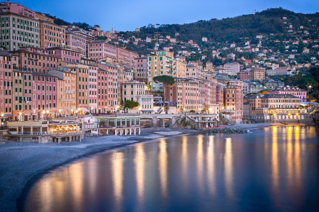 buildings, city, beach